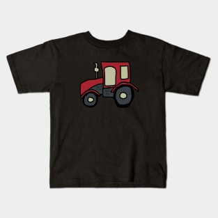 Red Farm Tractor Kids T-Shirt